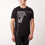 Versace Collection Medusa Corner T-Shirt // Black + Silver (XL)
