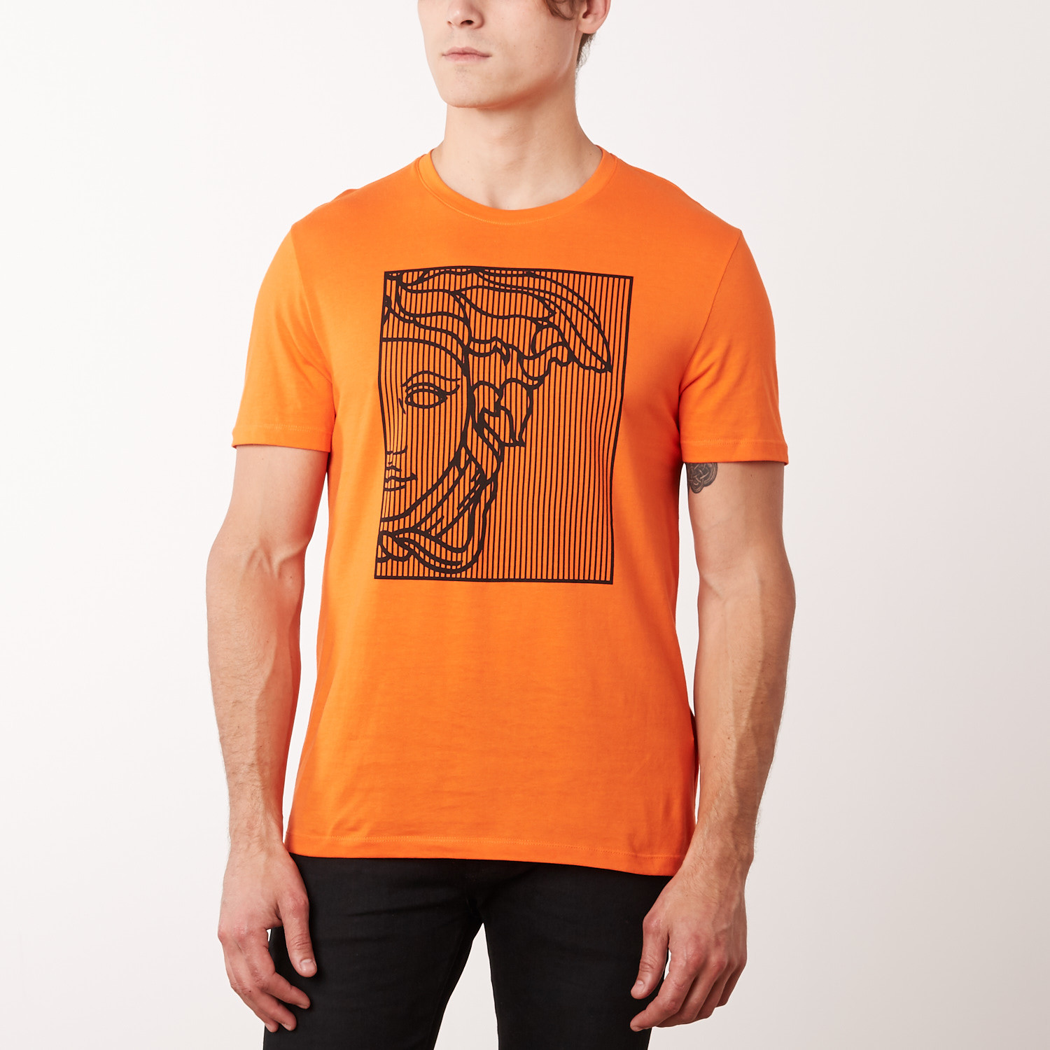 versace t shirt orange