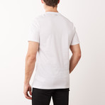 T-Shirt // White + Royal Surf (2XL)