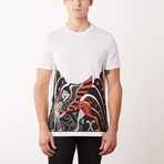 Versace Collection T-Shirt // White + Black + Red (L)