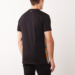 Woven Medusa T-Shirt // Black + Gray + Orange (XL)