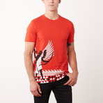 T-Shirt // Red + White + Black (L)