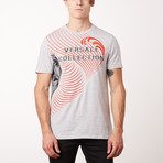 T-Shirt // Gray + Red (L)