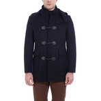 Eric Slim Fit Wool Coat // Navy (Euro: 52)
