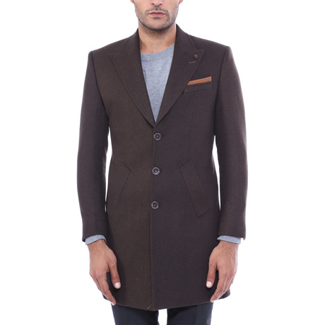 Nelson Slim Fit Coat // Brown (Euro: 44)