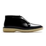 Button Leather Low Boots // Black (Euro: 42)