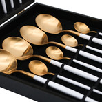 Cutlery Gift Box // White + Gold