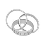 Vintage Cartier 18k White Gold Trinity Ring // Size 5.75