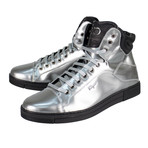 Salvatore Ferragamo // Stephen 2' Metallic Sneakers // Silver (US: 6EE)