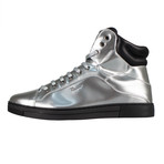 Salvatore Ferragamo // Stephen 2' Metallic Sneakers // Silver (US: 10W)