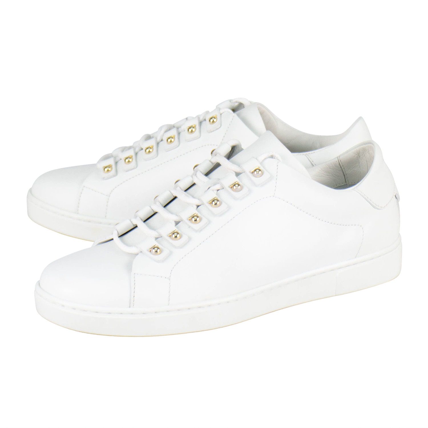 Salvatore Ferragamo // Vulcano Leather Sneakers // White (US: 10 ...