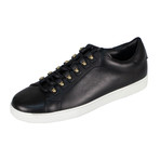 Salvatore Ferragamo // Vulcano' Leather Sneakers // Black (US: 6.5)