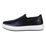 Dallas' Leather Slip On Sneakers // Blue (US: 10)