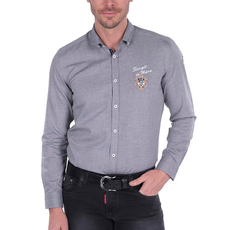 Abe Oxford Shirt // Black (S)