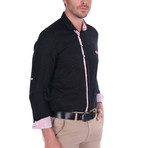 Lazaro High Quality Basic Shirt // Black (S)