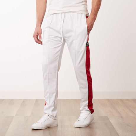 Skinny Sweatpants // White + Red (S)