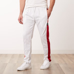 Skinny Sweatpants // White + Red (2XL)