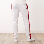 Skinny Sweatpants // White + Red (XL)
