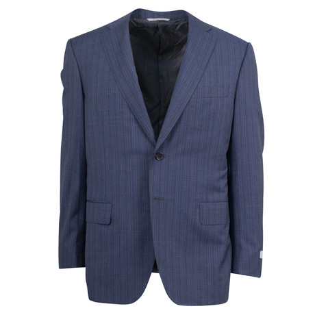 Striped Wool 2 Button Suit V2 // Gray (US: 46R)