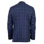 Canali // Windowpane Wool Classic fit Suit // Blue (US: 46S)