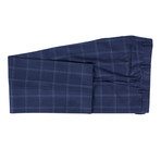 Canali // Windowpane Wool Classic fit Suit // Blue (US: 46S)