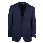 Striped Wool 2 Button Suit V2 // Blue (US: 46R)
