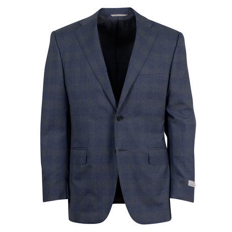 Plaid Wool 2 Button Suit V2 // Navy (US: 50R)
