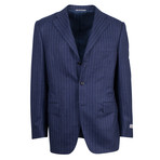 Canali // Striped Wool Classic Fit Suit // Blue (US: 46S)