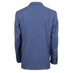 Canali // Pinstripe Wool Relaxed Fit Suit // Blue (US: 46R)