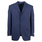 Canali // Striped Wool 3 Button Relaxed Fit Suit // Blue (US: 50R)