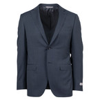 Canali // Micro-Check Wool Trim Fit Suit // Gray (US: 46S)