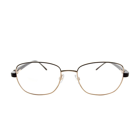 Women's Metal Optical Frame // Gold + Burgundy Temples