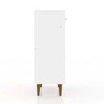 Marcy 1-Drawer Storage Cabinet (White)