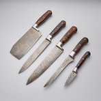 Rosewood + Stainless Steel Chef's Knives // Set Of 5