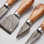 Olive Wood Cheese Knives // Set Of 4