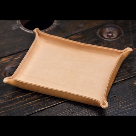 Natural Vegetable Tanned Leather Catchall Tray