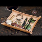 Natural Vegetable Tanned Leather Catchall Tray