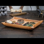 Natural Vegetable Tanned Leather Catchall Tray