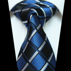 Silk Neck Tie // Blue Checkered