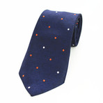 Silk Neck Tie + Gift Box // Blue Dots