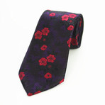 Silk Neck Tie // Black + Multi Color Floral