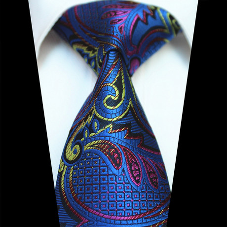 Silk Neck Tie + Gift Box // Paisley Multicolor