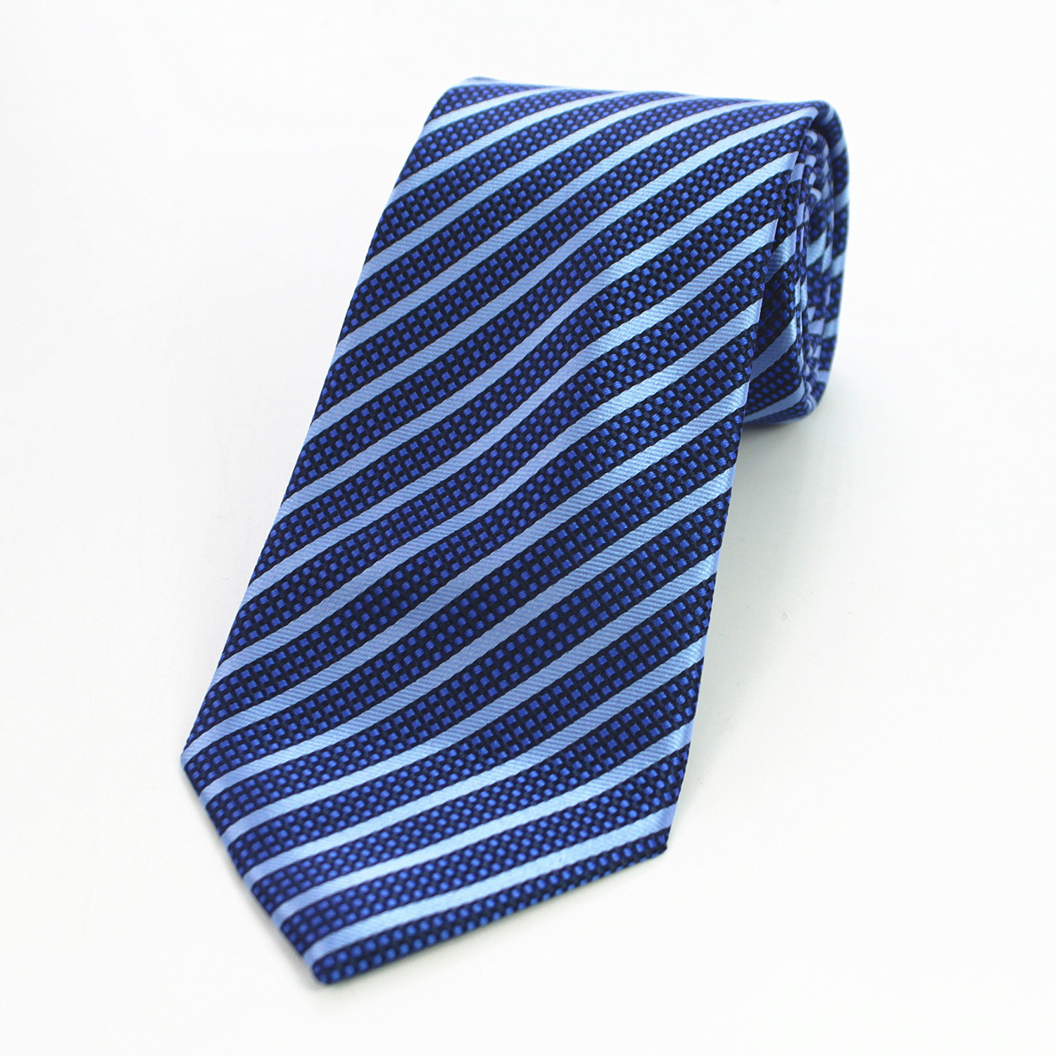 Silk Neck Tie + Gift Box // Striped Blue - Celino - Touch of Modern