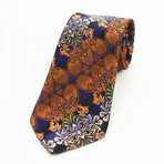 Silk Neck Tie + Gift Box // Metallic Orange + Purple