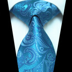 Silk Neck Tie // Blue Paisley