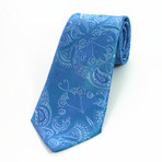 Silk Neck Tie // Blue Paisley