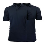 2-Pack Pique Polo // Navy (S)