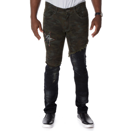 Moto Jeans // Camo (30WX30L)