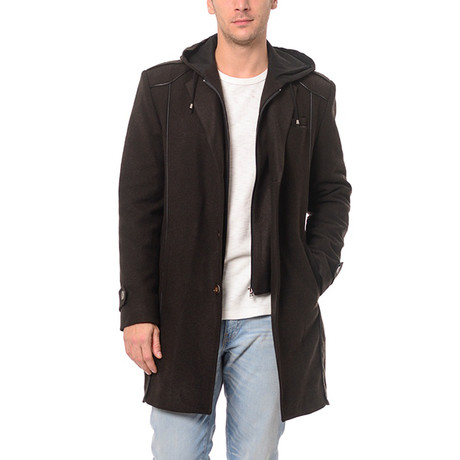 PLT8220 Dewberry Overcoat // Diagonal Brown (S)