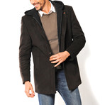 PLT8305 Dewberry Overcoat // Patterned Brown (S)